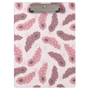 Porte-bloc motif avec des plumes de paon