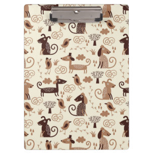 Porte-bloc motif avec les chiens mignons