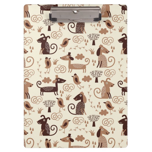 Porte-bloc motif avec les chiens mignons (Devant)