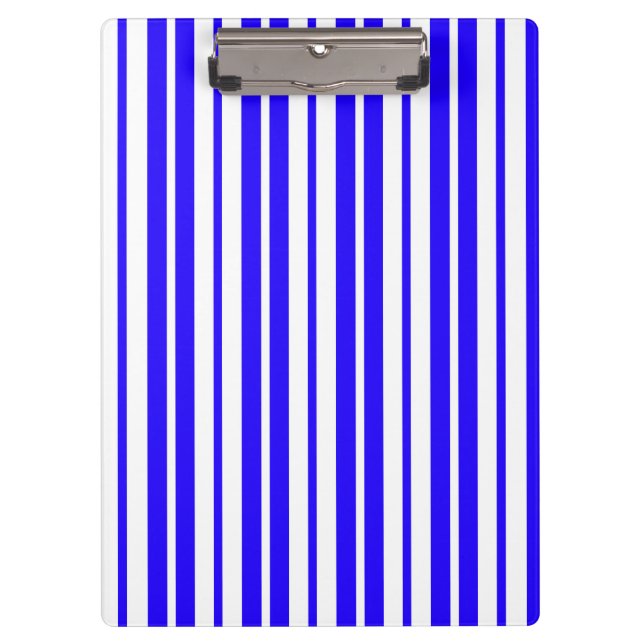 Porte-bloc Motif Bleu Blanc Vertical Grilles (Devant)