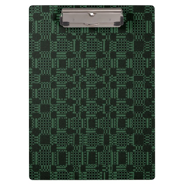 Porte-bloc Motif carré texturé vert (Devant)