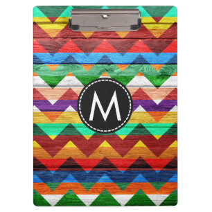 Porte-bloc Motif Chevron en bois peint #6