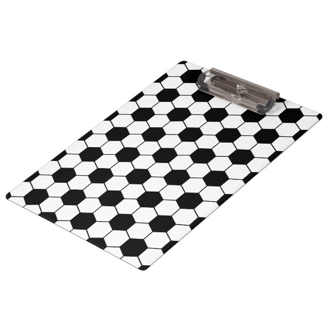 Porte-bloc Motif de balle de football adapté noir blanc (Incliné)