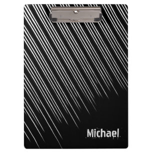 Porte-bloc Motif de bande de style noir/blanc personnalisé