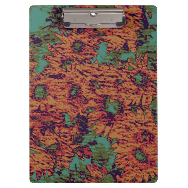 Porte-bloc Motif de camouflage de tournesol et de feuille (Devant)
