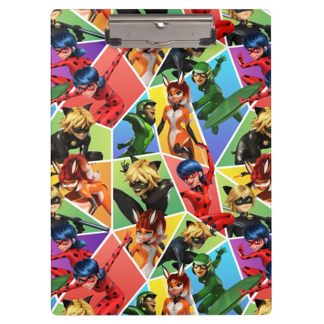 Porte-bloc Motif de caractères couleur miquille (Devant)