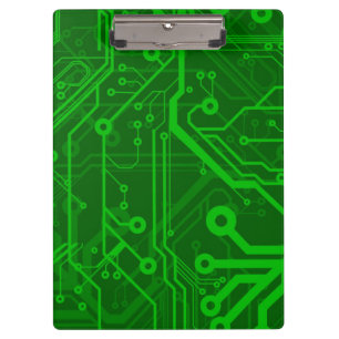 Porte-bloc Motif de carte électronique de vert