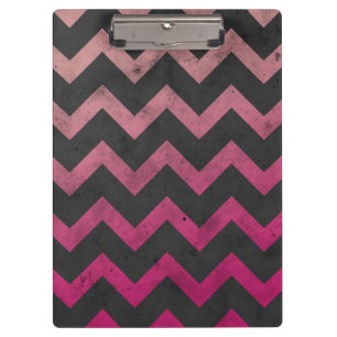 Porte-bloc Motif de chevron gris foncé rose magenta
