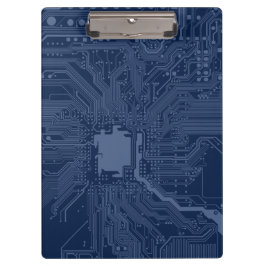 Porte-bloc Motif de circuit Geek bleu