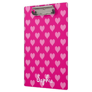 Porte-bloc Motif de coeur rose personnalisé