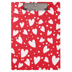 Porte-bloc Motif de cœur rouge et blanc   Amour de la Saint-V