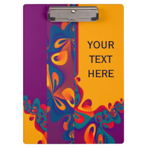 Porte-bloc Motif de conception graphique - violet orange + vo
