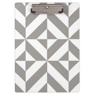 Porte-bloc Motif de cube géométrique gris argenté