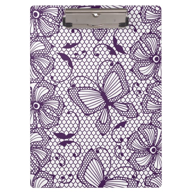 Porte-bloc Motif de dentelle avec des papillons (Devant)