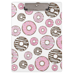 Porte-bloc Motif De Donuts, Donuts Roses, Donuts Blancs