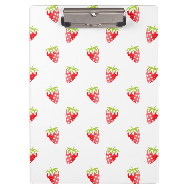 Porte-bloc Motif de fraises d'aquarelle (Devant)