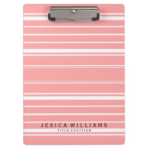 Porte-bloc Motif De Grandes Pink Et White Stripes