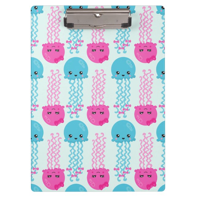 Porte-bloc Motif de méduses, Mignonne méduse, Sea Animaux (Devant)