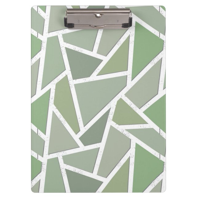 Porte-bloc Motif de mosaïque vert olive (Devant)