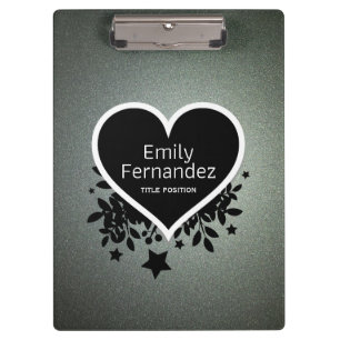 Porte-bloc Motif de Parties scintillant vert gris