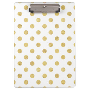 Porte-bloc Motif de point élégant de polka de feuille d'or 