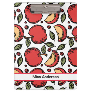 Porte-bloc Motif de pomme rouge mignonne personnalisable ense