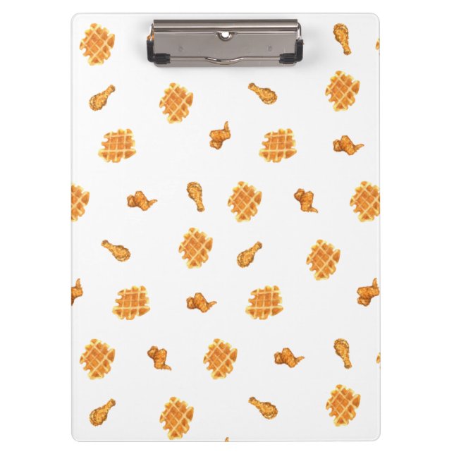 Porte-bloc Motif de poulet et gaufres frits  (Devant)