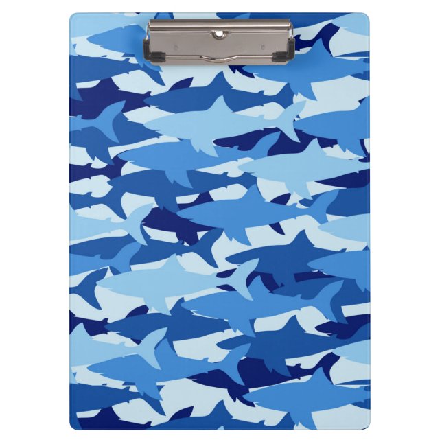 Porte-bloc Motif de requin bleu (Devant)