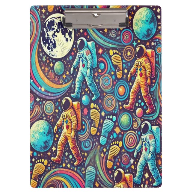 Porte-bloc Motif de Spacewalk de l'astronaute coloré (Devant)