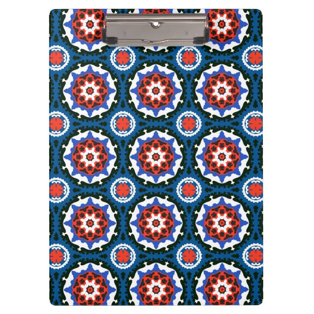 Porte-bloc Motif de Suzani avec l'ornement audacieux (Devant)