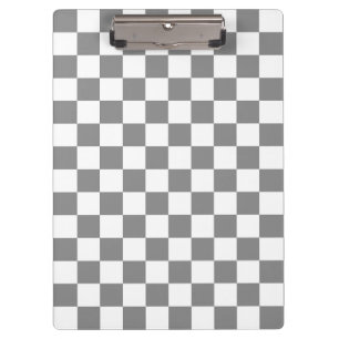 Porte-bloc Motif de vérification À damiers blanc gris cendré