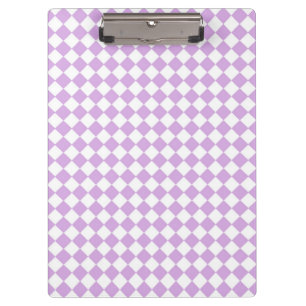 Porte-bloc Motif de vérification violet et blanc