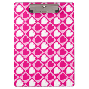 Porte-bloc Motif des coeurs roses