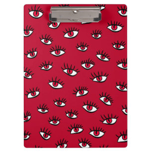 Porte-bloc Motif des yeux rouges - Horreur esthétique gothiqu