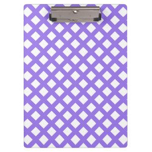 Porte-bloc Motif diamant à carreaux blanc violet