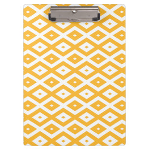 Porte-bloc Motif diamant jaune et blanc soleil
