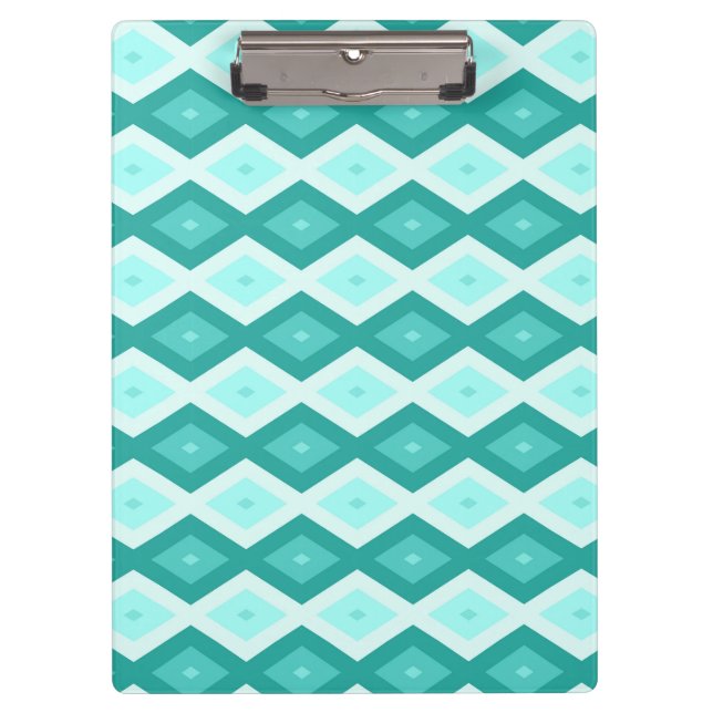 Porte-bloc Motif diamant turquoise (Devant)