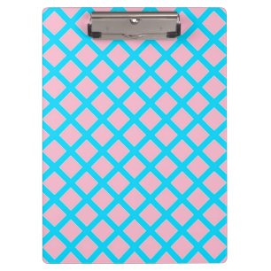 Porte-bloc Motif Diamants Rose Pastel et Bleu