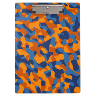 Porte-bloc Motif d'impression du camouflage bleu orange