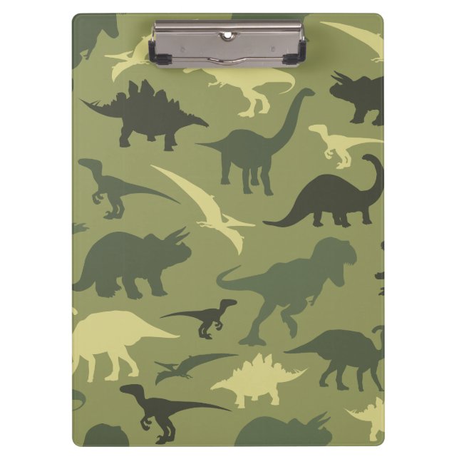 Porte-bloc Motif Dinosaure, Silhouette Dinosaure, Dino Vert (Devant)