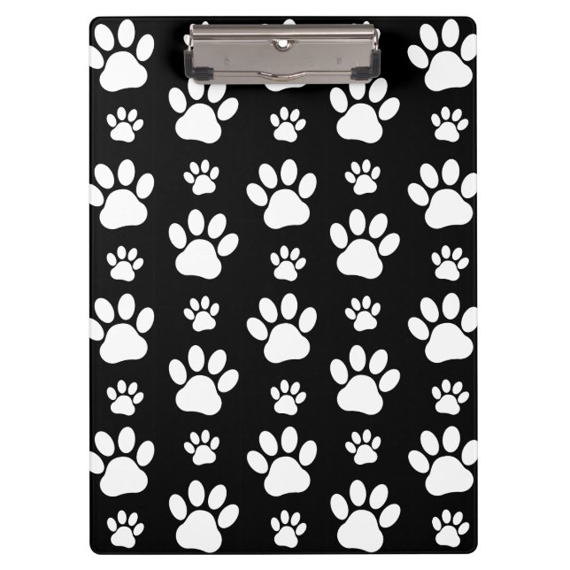 Porte-bloc Motif, Empreintes de pattes, pattes de chien, noir (Devant)