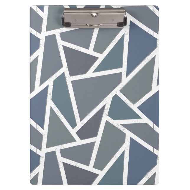 Porte-bloc Motif en mosaïque gris bleu (Devant)