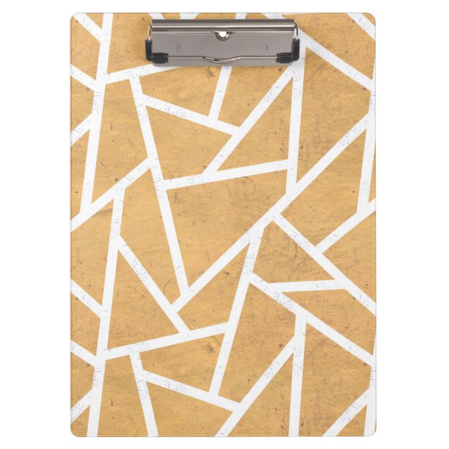 Porte-bloc Motif en mosaïque jaune et blanc (Devant)