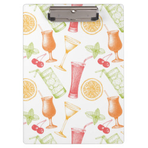 Porte-bloc Motif esquissé de cocktail