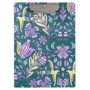 Porte-bloc Motif Fleurs et Oiseaux de Style Antique