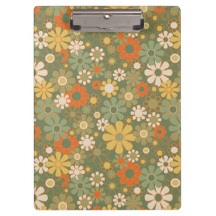 Porte-bloc Motif Floral Bohème Rétro des Années 70