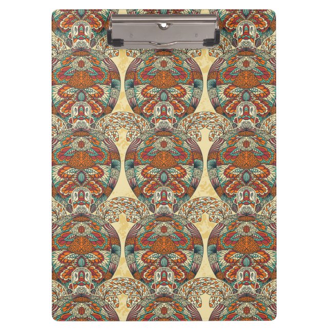 Porte-bloc Motif floral de tortue (Devant)