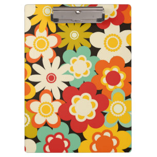 Porte-bloc Motif floral mignon rétro coloré vif
