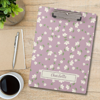 Porte-bloc Motif floral petit géranium à l'aquarelle vintage