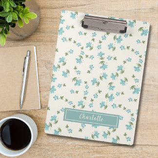 Porte-bloc Motif floral petit géranium à l'aquarelle vintage